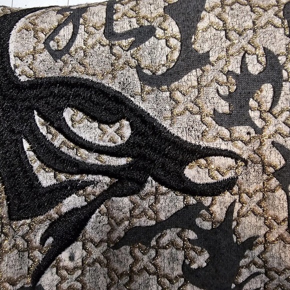 Red Ape Tshirt Mens Large Lion Survival Embellished Embroidered Streetwear Biker - Picture 3 of 12